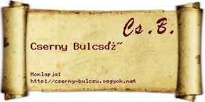 Cserny Bulcsú névjegykártya